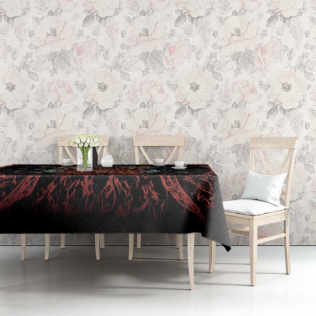 Aloha Halloween Tablecloth Horror Tiki Heavy Metal Style LT05 - Polynesian Pride