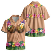 Hawaii Hula Costume Kid Hawaiian Shirt Coconut Bra Lei Flowers Grass Skirt LT05 - Polynesian Pride