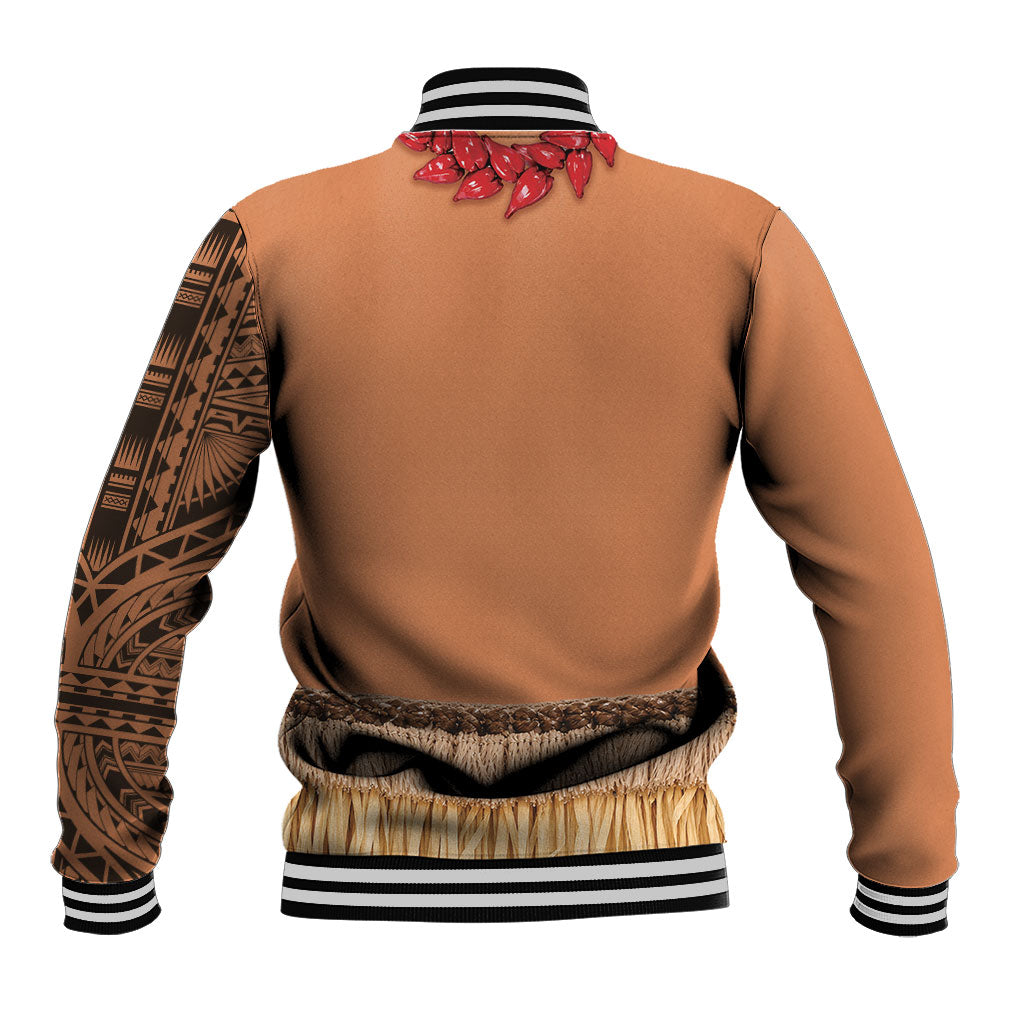 Samoa Tribal Tattoo Costume Baseball Jacket Ula Fala Necklace LT05 - Polynesian Pride