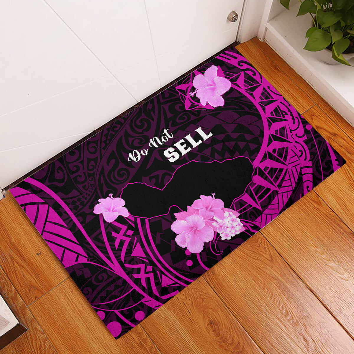 Hawaii Strong Maui Rubber Doormat Lahaina Is Not For Sale LT05 Pink - Polynesian Pride