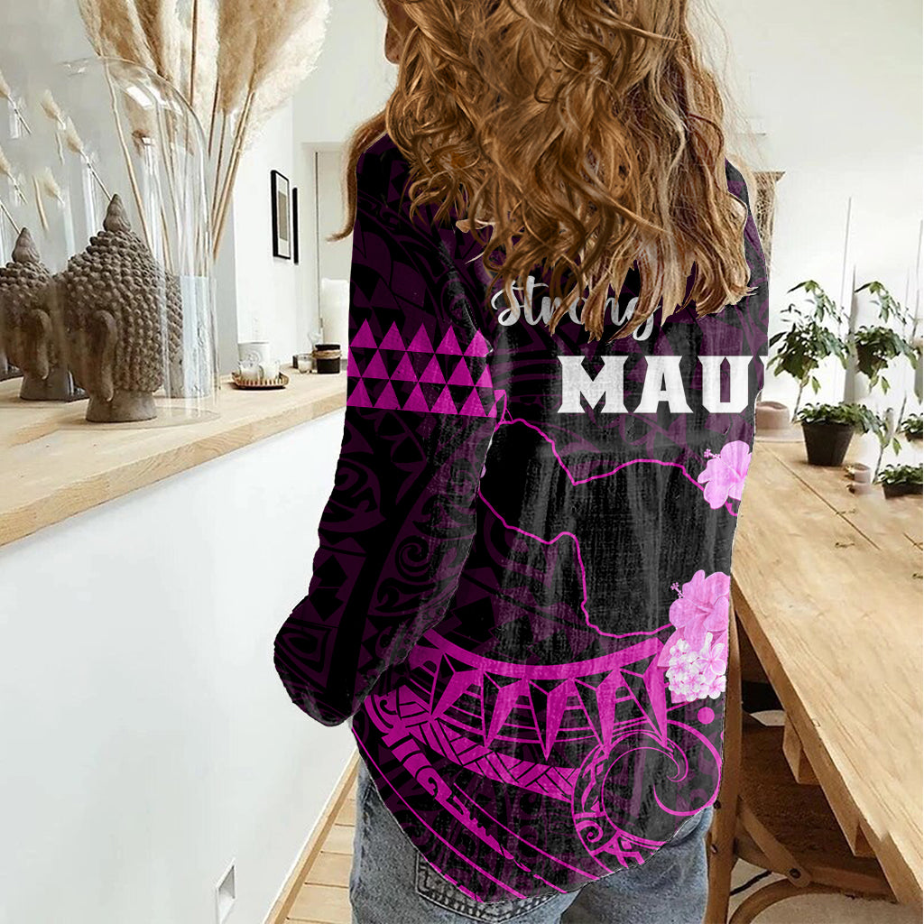 Hawaii Strong Maui Women Casual Shirt Lahaina Is Not For Sale LT05 - Polynesian Pride