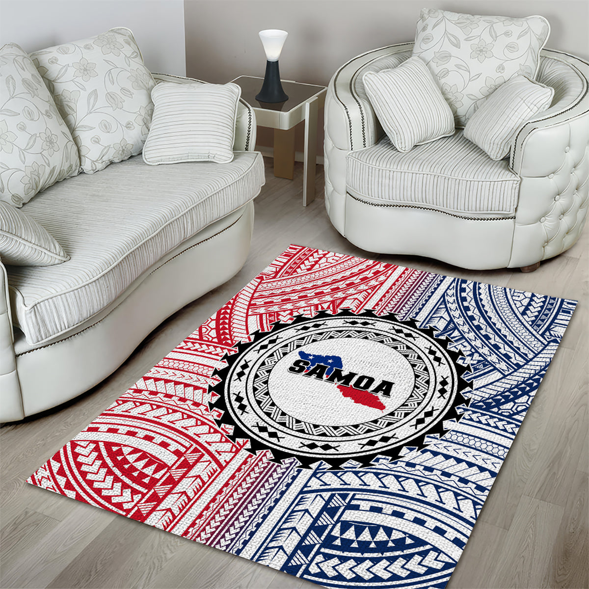 Samoa Black Saturday Area Rug Polynesian Tribal Simple Style LT05 - Polynesian Pride