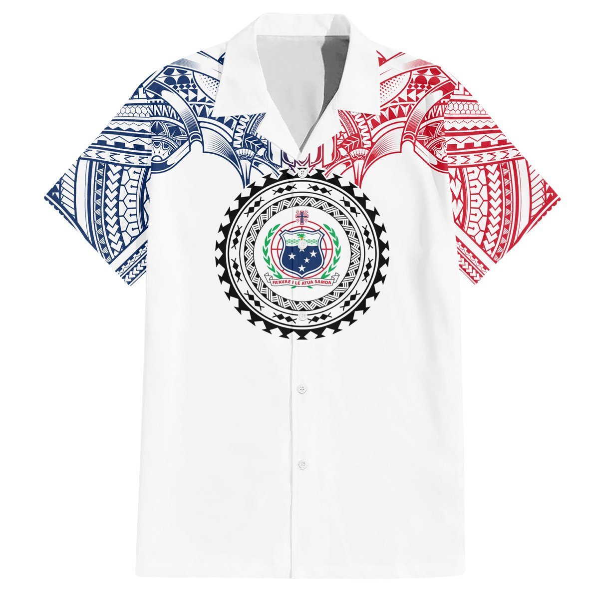 Samoa Black Saturday Hawaiian Shirt Polynesian Tribal Simple Style LT05 White - Polynesian Pride