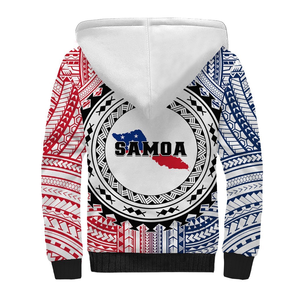 Samoa Black Saturday Sherpa Hoodie Polynesian Tribal Simple Style LT05 - Polynesian Pride