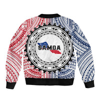 Samoa Black Saturday Sleeve Zip Bomber Jacket Polynesian Tribal Simple Style LT05 - Polynesian Pride