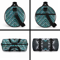 New Zealand Maori Duffle Bag Poutama Pikorua Turquoise Paua Shell LT05 - Polynesian Pride