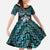 New Zealand Maori Family Matching Mermaid Dress and Hawaiian Shirt Poutama Pikorua Turquoise Paua Shell