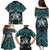 New Zealand Maori Family Matching Puletasi and Hawaiian Shirt Poutama Pikorua Turquoise Paua Shell