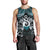 New Zealand Maori Men Tank Top Poutama Pikorua Turquoise Paua Shell