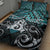 New Zealand Maori Quilt Bed Set Poutama Pikorua Turquoise Paua Shell