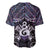 New Zealand Maori Baseball Jersey Poutama Pikorua Purple Paua Shell