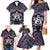 New Zealand Maori Family Matching Mermaid Dress and Hawaiian Shirt Poutama Pikorua Purple Paua Shell