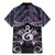 New Zealand Maori Family Matching Mermaid Dress and Hawaiian Shirt Poutama Pikorua Purple Paua Shell