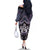 New Zealand Maori Family Matching Off The Shoulder Long Sleeve Dress and Hawaiian Shirt Poutama Pikorua Purple Paua Shell