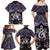 New Zealand Maori Family Matching Off Shoulder Maxi Dress and Hawaiian Shirt Poutama Pikorua Purple Paua Shell