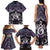 New Zealand Maori Family Matching Tank Maxi Dress and Hawaiian Shirt Poutama Pikorua Purple Paua Shell