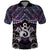 New Zealand Maori Polo Shirt Poutama Pikorua Purple Paua Shell