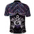 New Zealand Maori Polo Shirt Poutama Pikorua Purple Paua Shell