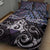 New Zealand Maori Quilt Bed Set Poutama Pikorua Purple Paua Shell