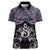 New Zealand Maori Women Polo Shirt Poutama Pikorua Purple Paua Shell