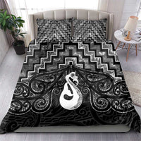 New Zealand Maori Bedding Set Poutama Manaia Black Paua Shell LT05 - Polynesian Pride