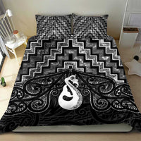 New Zealand Maori Bedding Set Poutama Manaia Black Paua Shell LT05 - Polynesian Pride