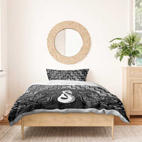 New Zealand Maori Bedding Set Poutama Manaia Black Paua Shell LT05 - Polynesian Pride