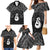 New Zealand Maori Family Matching Mermaid Dress and Hawaiian Shirt Poutama Manaia Black Paua Shell