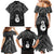 New Zealand Maori Family Matching Mermaid Dress and Hawaiian Shirt Poutama Manaia Black Paua Shell