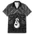 New Zealand Maori Family Matching Mermaid Dress and Hawaiian Shirt Poutama Manaia Black Paua Shell