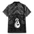 New Zealand Maori Family Matching Mermaid Dress and Hawaiian Shirt Poutama Manaia Black Paua Shell