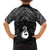 New Zealand Maori Family Matching Off Shoulder Maxi Dress and Hawaiian Shirt Poutama Manaia Black Paua Shell