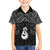 New Zealand Maori Family Matching Off Shoulder Short Dress and Hawaiian Shirt Poutama Manaia Black Paua Shell