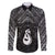 New Zealand Maori Family Matching Puletasi and Hawaiian Shirt Poutama Manaia Black Paua Shell