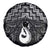 New Zealand Maori Spare Tire Cover Poutama Manaia Black Paua Shell