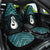 New Zealand Maori Car Seat Cover Poutama Manaia Turquoise Paua Shell