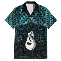 New Zealand Maori Hawaiian Shirt Poutama Manaia Turquoise Paua Shell LT05 Turquoise - Polynesian Pride