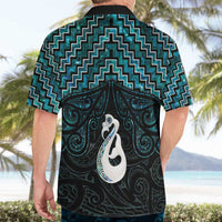 New Zealand Maori Hawaiian Shirt Poutama Manaia Turquoise Paua Shell LT05 - Polynesian Pride