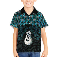 New Zealand Maori Hawaiian Shirt Poutama Manaia Turquoise Paua Shell LT05 - Polynesian Pride