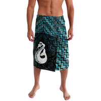 New Zealand Maori Lavalava Poutama Manaia Turquoise Paua Shell LT05 Turquoise - Polynesian Pride