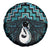 New Zealand Maori Spare Tire Cover Poutama Manaia Turquoise Paua Shell