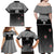 Custom New Zealand Cricket Family Matching Off Shoulder Maxi Dress and Hawaiian Shirt Black Cap Unbeatable