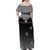 Custom New Zealand Cricket Family Matching Off Shoulder Maxi Dress and Hawaiian Shirt Black Cap Unbeatable