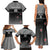 Custom New Zealand Cricket Family Matching Tank Maxi Dress and Hawaiian Shirt Black Cap Unbeatable