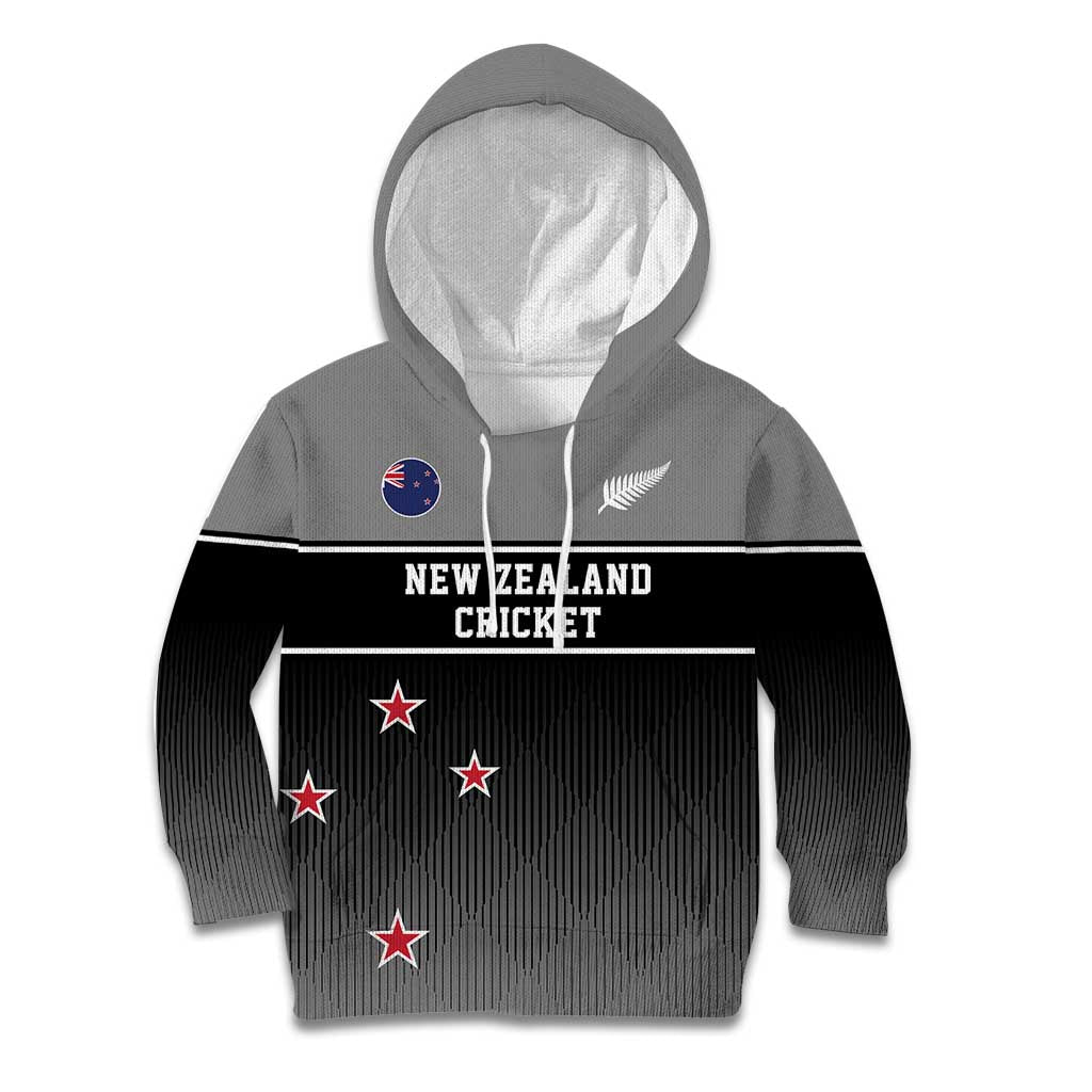 Custom New Zealand Cricket Kid Hoodie Black Cap Unbeatable LT05 Hoodie Black - Polynesian Pride