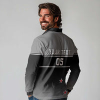 Custom New Zealand Cricket Long Sleeve Polo Shirt Black Cap Unbeatable LT05 - Polynesian Pride