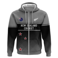Custom New Zealand Cricket Zip Hoodie Black Cap Unbeatable LT05 Zip Hoodie Black - Polynesian Pride