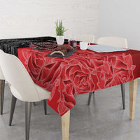 New Zealand And England Rugby Tablecloth Red Rose Mix Maori Pattern LT05 - Polynesian Pride