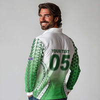 Custom Cook Islands Avaiki Rugby Long Sleeve Polo Shirt Go Champions LT05 - Polynesian Pride