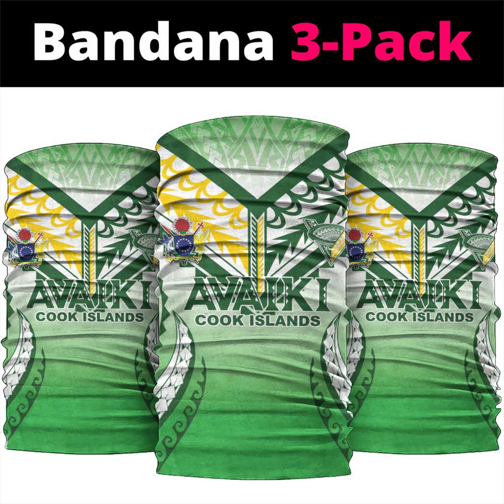 Cook Islands Avaiki Rugby Neck Gaiter Go Champions LT05 package One Size: 25*50cm Green - Polynesian Pride